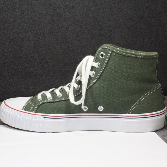 PF Flyers Center Hi Top Sneakers Forest Green Shoes Retro Vintage Mens Size 11 - Picture 5 of 12